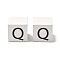Wood European Beads, Large Hole Beads, Cube with Letter, Letter Q, 30.5x30.5x29.5~30.5mm, Hole: 5mm