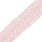 Baking Plating Glass Beads Strands, Imitation Jade, Barrel, Pink, 8x6mm, Hole: 1.4mm, about 59pcs/strand, 14.17''(36cm)