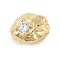 Nuggest Brass Micro Pave Cubic Zirconia Beads, Real 18K Gold Plated, 8.5x7x7mm, Hole: 1.8mm