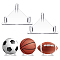 Acrylic Display Riser Stands, Triangle, Clear, 11.7x13.2x3.8cm