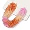 Transparent Painted Glass Beads Strands, Faceted, Rondelle, Colorful, 3.4x2.6mm, Hole: 0.5mm, about 135~140pcs/strand, 32~34cm