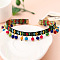 Cloth Embroidery Band with Colorful Wool Pom Pom Ball Tassel Choker Necklaces for Women, Black, 11.81 inch(30cm)