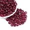 Picasso Transparent Glass Beads, Pumpkin, Cerise, 8.5~9mm, Hole: 0.9~1.2mm, About 750pcs/pound