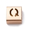 Ion Plating(IP) 304 Stainless Steel Square Slide Charms, Rose Gold, Letter Q, 9x8x4mm, Hole: 3.5x8.5mm