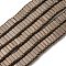 Electroplated Non-magnetic Synthetic Hematite Beads Strands, Rectangle, 2-Hole, Coffee, 6x2x3mm, Hole: 1.2mm, about 198pcs/strand, 16.02 inch(40.7cm)