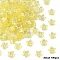 15g Transparent Acrylic Bead Caps, Flower, Light Goldenrod Yellow, 12x12mm