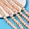 Natural Cultured Freshwater Pearl Beads Strands, Potato, Grade 3A++, Pink, 10~11mm, Hole: 0.7mm, about 34pcs/strand, 13.58~13.78 inch(34.5~35cm)