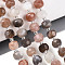 Natural Multi-Moonstone Beads Strands, with Seed Beads, Faceted, Rondelle, 7~8.5x5~7mm, Hole: 1mm, about 44~56pcs/strand, 14.96~15.55 inch(38~39.5cm)