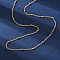 Long-Lasting Plated Brass Cable Chain Necklaces, with Lobster Claw Clasp, Lead Free & Nickel Free, Real 18K Gold Plated, 18.1 inch (46cm), 0.9~2mm