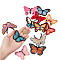 15Pcs 15 Style Butterfly Computerized Embroidery Cloth Iron on/Sew on Patches, Costume Accessories, Appliques, Mixed Color, 41.5~67x64~83x1.5~1.55mm, 1pc/style