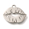 201 Stainless Steel Pendants, Lip Charms, Stainless Steel Color, 11.5x14.5x1mm, Hole: 1.5mm