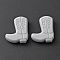 Silicone Beads, Boot, Light Grey, 26x23x8mm, Hole: 2mm