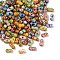 Picasso Glass Seed Beads, Round Hole, Peanut, Mixed Color, 6x3~3.5x3mm, Hole: 1.1mm, 110pcs/set