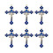 Alloy Enamel Pendants, Cross with Jesus, for Religion, Antique Silver, 55x35mm