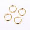 304 Stainless Steel Open Jump Rings, Golden, 24 Gauge, 4x0.5mm, Inner Diameter: 3mm