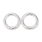 Alloy Spring Gate Rings, O Rings, Silver, 6 Gauge, 24x4mm, Inner Diameter: 16.5mm