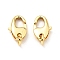 Brass Lobster Claw Clasps, with Open Jump Rings, Cadmium Free & Lead Free, Oval, Real 18K Gold Plated, 11x7x2.5mm