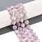 Natural Kunzite Beads Strands, Faceted Pentagonal Cut, Flat Round, with Seed Beads, 10~11.5x5~6mm, Hole: 1mm, about 32~33pcs/strand, 15.75''(40cm)