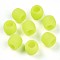 Frosted Opaque Acrylic Beads, Rondelle, Green Yellow, 8x9mm, Hole: 5mm; about: 1470pcs/500g