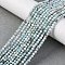 Natural Larimar Beads Strands, Faceted, Round, 3mm, Hole: 0.6mm, about 136pcs/strand, 15.67 inch(39.8cm)