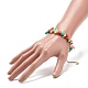 Dyed Synthetic Coral Nugget Beaded Bracelet for Women BJEW-JB09029-5