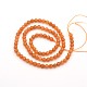 Faceted Round Natural Aventurine Beads Strands G-E302-077B-4mm-2