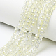 Electroplate Transparent Glass Beads Strands EGLA-A034-T6mm-H21-2