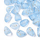Transparent Spray Painted Glass Charms X-GLAA-T016-36-G01-1