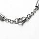 304 Stainless Steel Cable Chain Bracelets BJEW-M125-02P-2