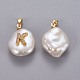 Pendentifs de perles d'eau douce de culture naturelle KK-L187-A-01K-2