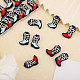 CHGCRAFT 20Pcs 2 Colors Cowboy Boot Silicone Focal Beads SIL-CA0003-19-4
