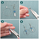 Kits de fabrication de boucles d'oreilles bricolage unicraftale DIY-UN0002-01-5