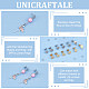 Unicraftale 24 Stück 6-Stil-Ionenplattierung (IP) 304 flache runde Ohrstecker aus Edelstahl STAS-UN0050-66-5