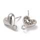 Accessoires de boucles d'oreilles en alliage d'argent EJEW-H108-01F-S-2