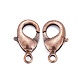 Red Copper Brass Lobster Claw Clasps X-KK-903-R-NF-3