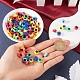 Pandahall 420 pièces 7 couleurs placage perles acryliques opaques OACR-TA0001-14-5