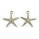 Tibetan Style Alloy Starfish/Sea Stars Pendants TIBEP-1078-AS-FF-1