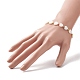 Collier et bracelet extensible en perles de verre et cœur de coquillage naturel SJEW-JS01272-4