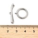 Brass Pave Clear Cubic Zirconia Toggle Clasps KK-M270-01P-4