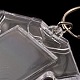 (不良見切り販売：スクラッチ) アクリルキーホルダー  鉄のスプリットキーリング付き  服  透明  8.5cm KEYC-XCP0001-15-3