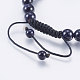 Bracelets réglables de perles tressées avec cordon en nylon BJEW-F308-55F-3