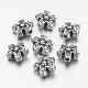 Antique Silver Plated Flower Acrylic Beads X-PLS036Y-1