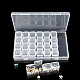 Pvcプラスチックネイルアートツールボックス  多機能爪収納ボックス  長方形  透明  17.5x11cm MRMJ-P003-44-8
