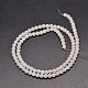 Jade blanco natural de hebras de perlas reronda X-G-P072-08-8mm-2