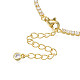 Cubic Zirconia Classic Tennis Necklace with Flower Links NJEW-N048-01D-2