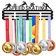Espositore per medaglie di pattinaggio di velocità superdant porta medaglie con fiocco di neve con 12 linea robusto gancio per medaglie in acciaio per oltre 60 medaglie espositori per medaglie a parete per cordino a nastro ODIS-WH0021-370-1