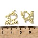 Mother's Day Rack Plating Brass Charms KK-P245-05G-3
