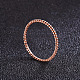 SHEGRACE Rose Gold Plated Titanium Steel Twisted Finger Rings JR189A-3