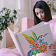 FINGERINSPIRE Hummingbird Flowers Stencil 11.8x11.8inch Reusable Hummingbird and Floral Pattern Drawing Template DIY Art Spring Theme Nature Animal Plant Stencil for Painting on Wall Wood Furniture DIY-WH0391-0139-5