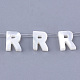 天然石シーシェルビーズ  パールシェルのホワイトシェルマザー  トップドリルビーズ  文字.r  10x2.5~11.5x3mm  穴：0.8mm SHEL-T012-60R-1